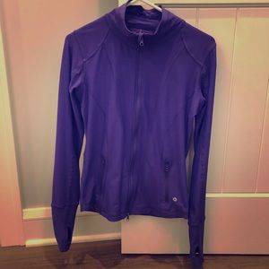 Purple Long Sleeve Athletic Zip Up